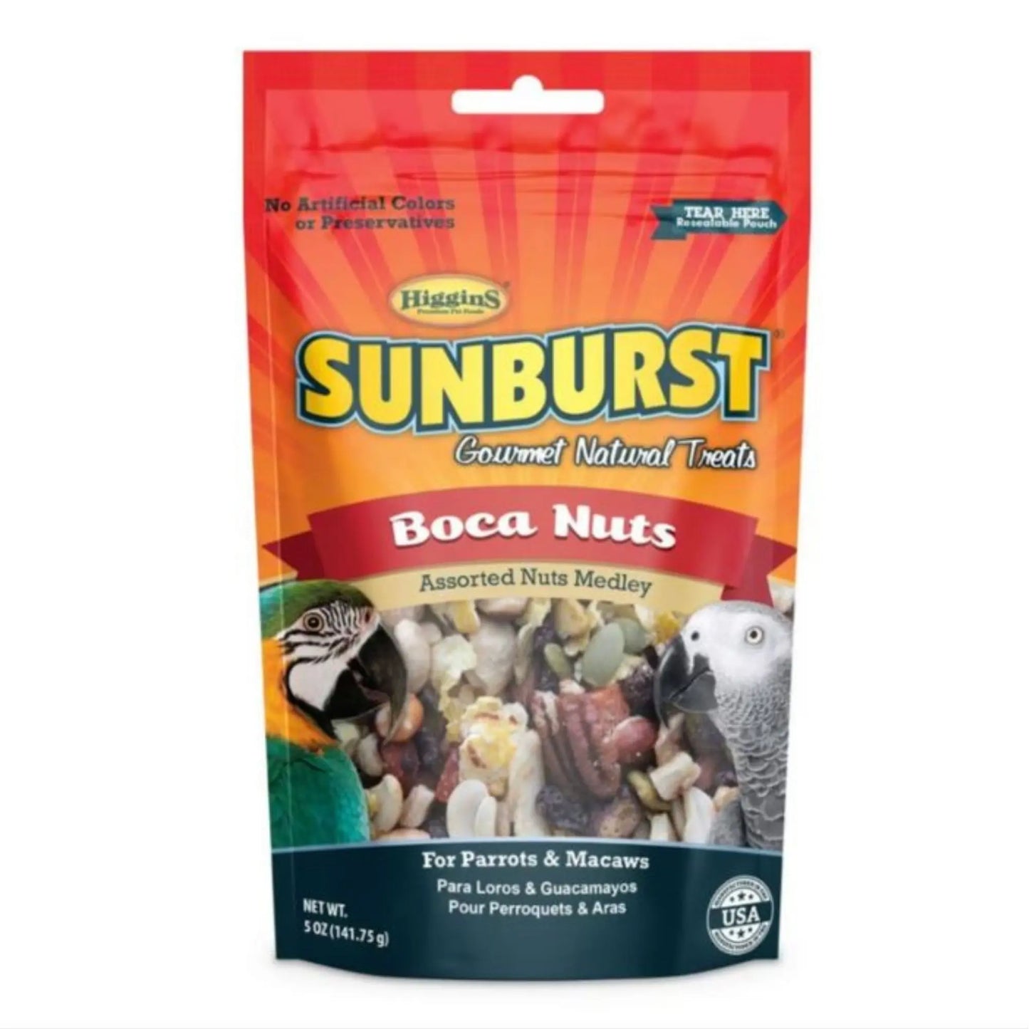 Sunburst Gourmet Natural Avian Treat Boca Nuts 5oz. Higgins