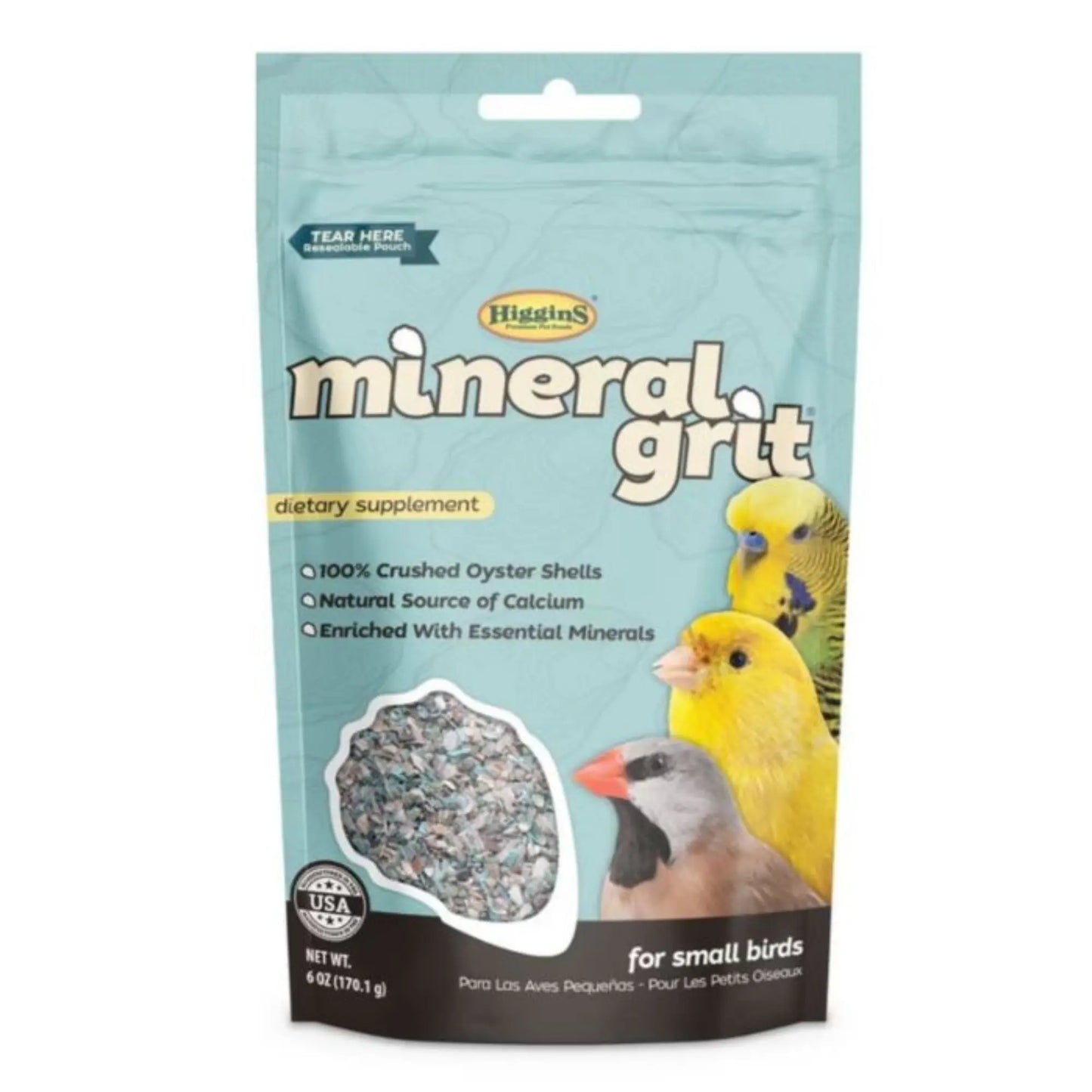 Higgins Mineral Grit Supplement For Small Birds 6oz. Higgins