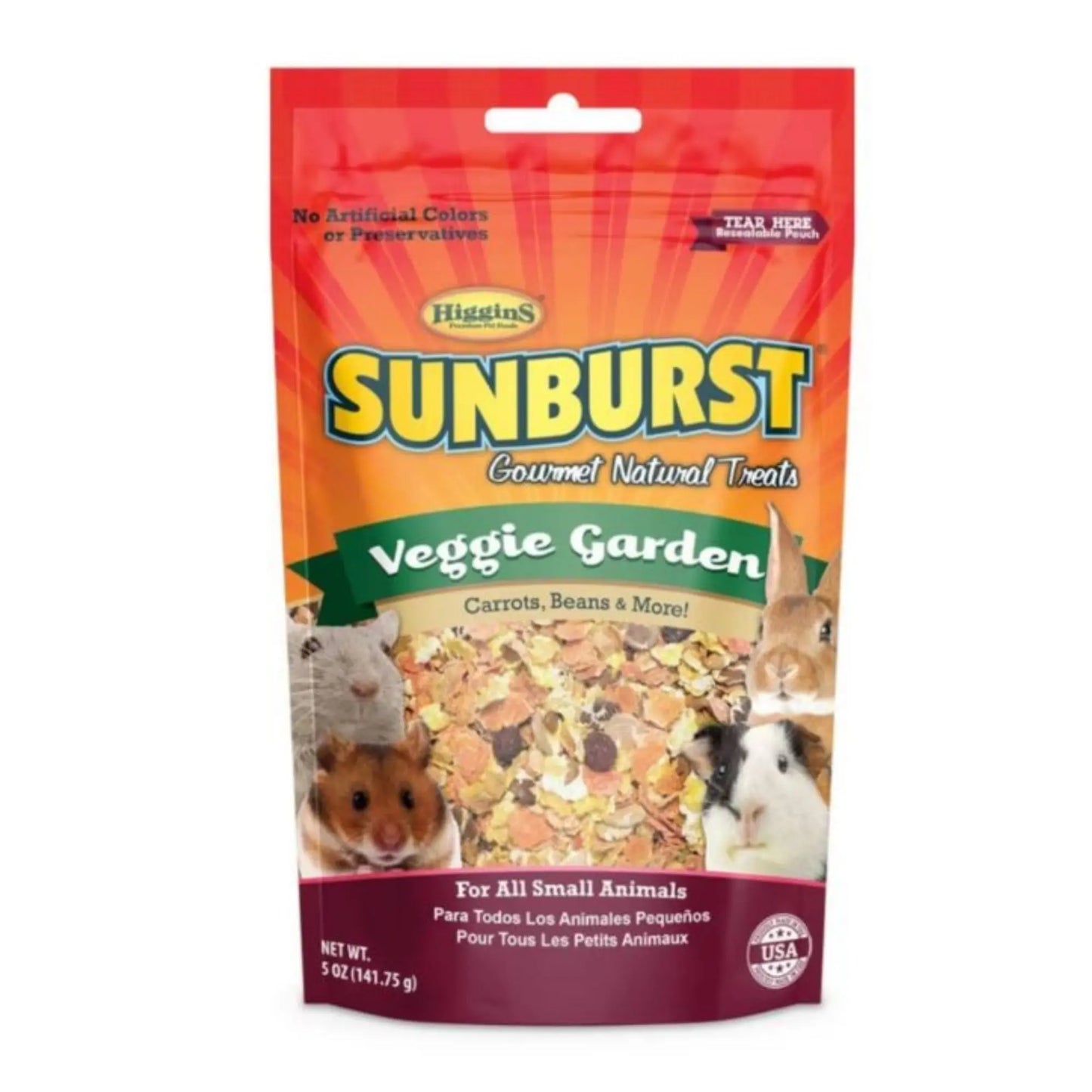 Higgins Sunburst Gourmet Natural Small Animal Treat Veggie Garden 5oz. Higgins