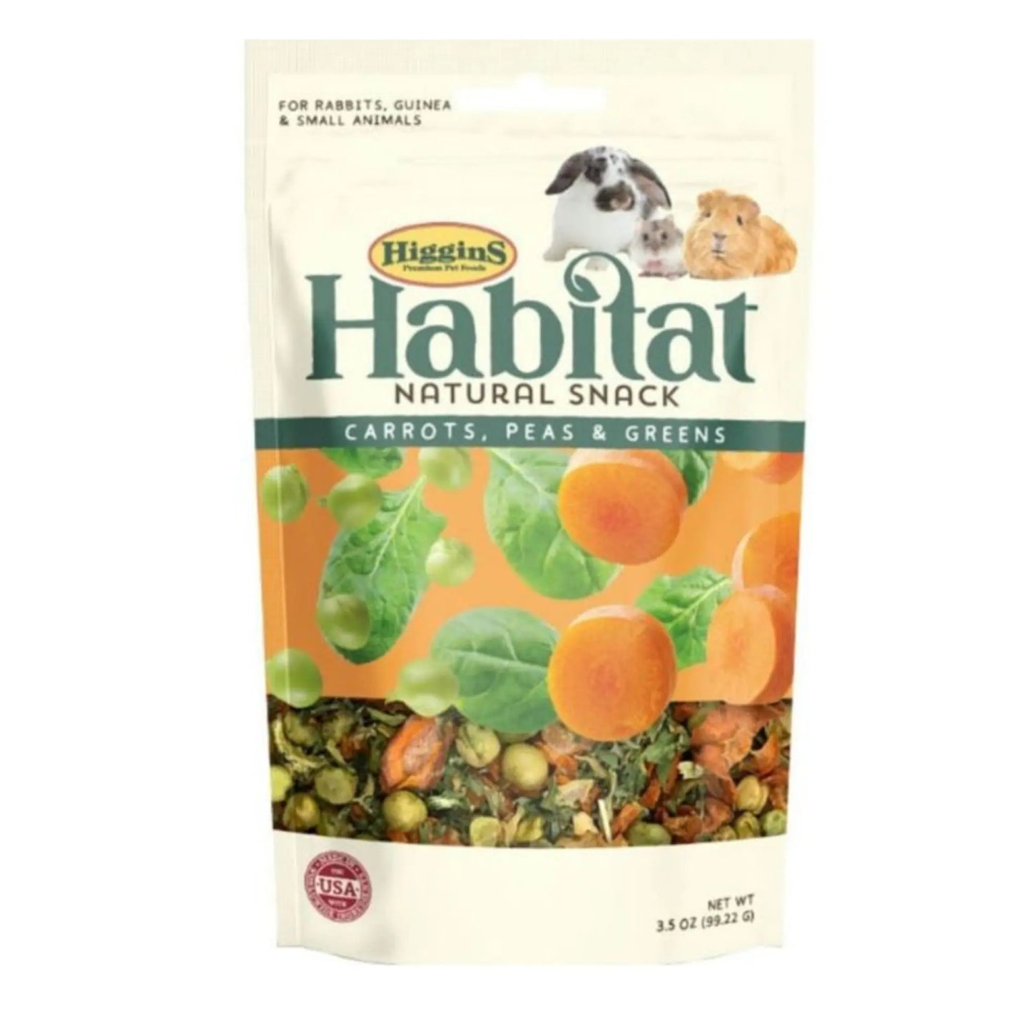 Higgins Higgins Habitat Small Animal Treats Carrot/Pea 3.5oz. Higgins