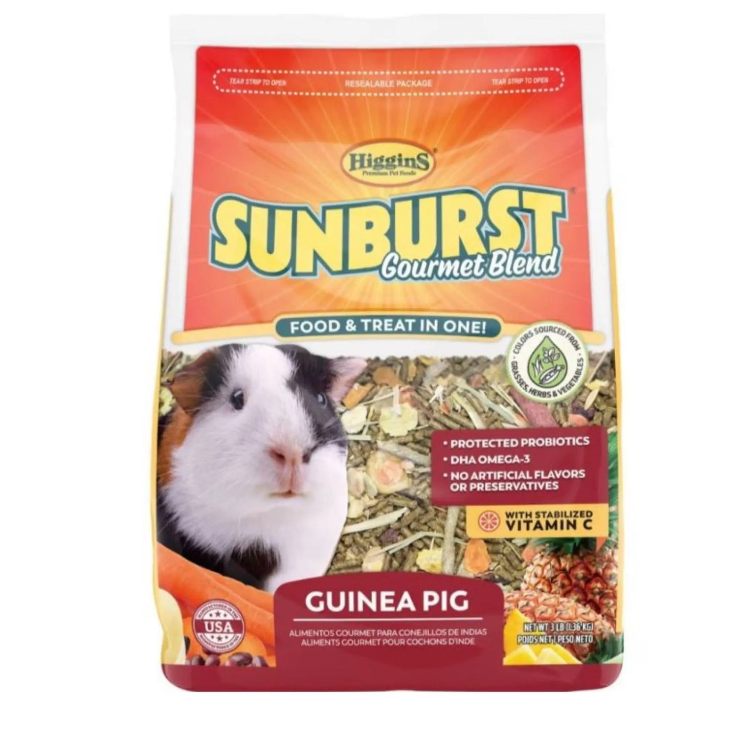 Higgins Sunburst Gourmet Blend Guinea Pig 3 Lb Higgins