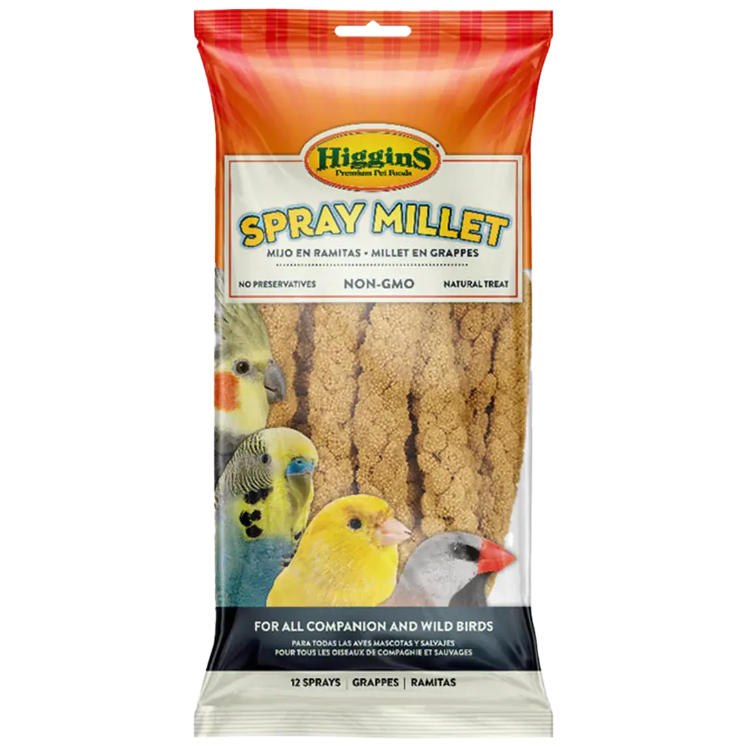 Higgins Spray Millet Natural Avian Treat 25 Lb Higgins
