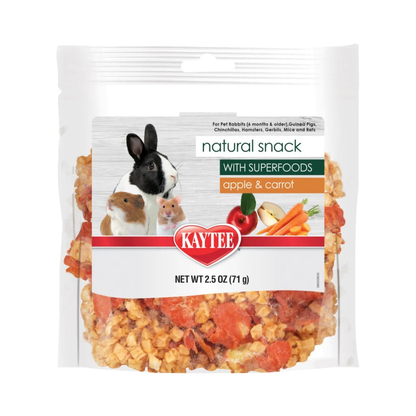 Kaytee Natural Snack with Superfoods Carrot & Apple Carrot and Apple Blend 1ea/2.5 oz Kaytee