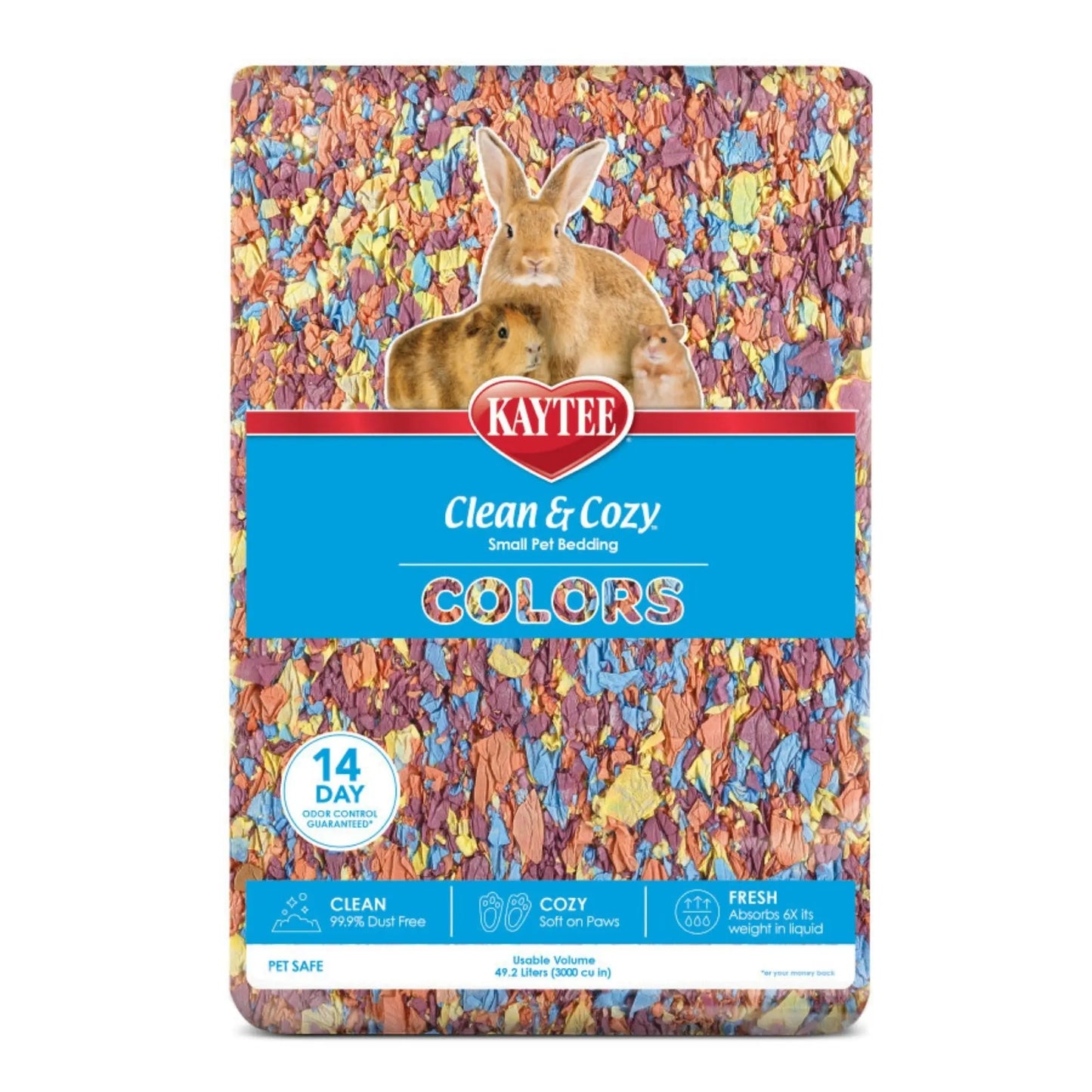 Kaytee Clean & Cozy Colors Bedding Kaleidoscope, 1ea/49.2 l Kaytee