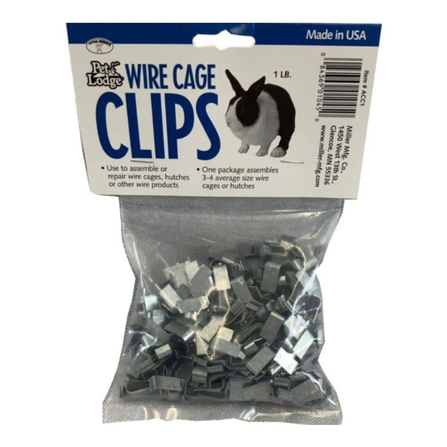 Pet Lodge Cage Clips Silver 1 Lb Pet Lodge