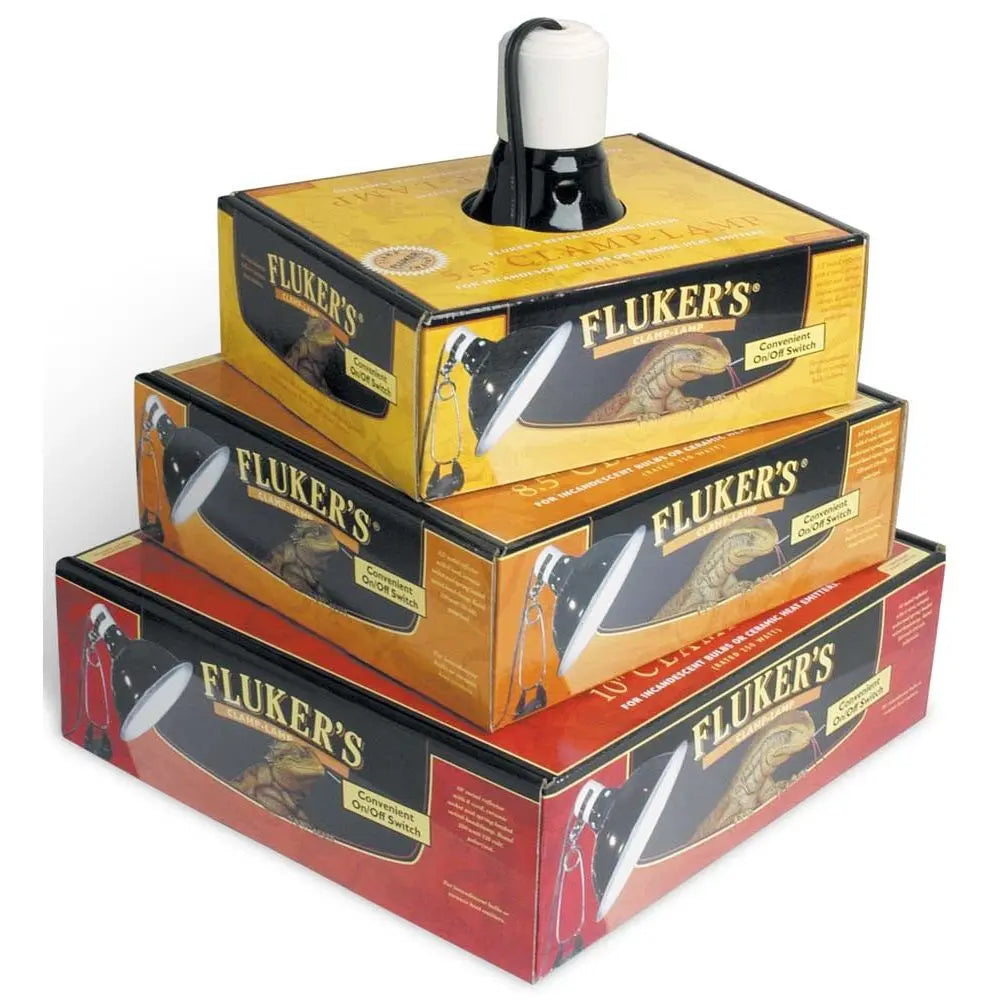 Fluker's Repta-Clamp Lamp with Switch Black 1ea/8.5 in Fluker's