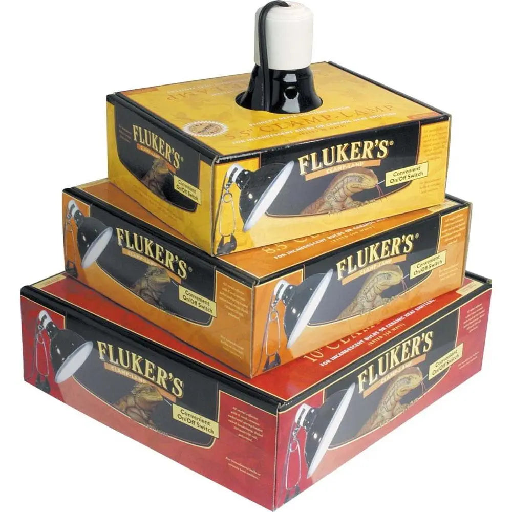 Fluker's Repta-Clamp Lamp with Switch Black 1ea/10 in Fluker's