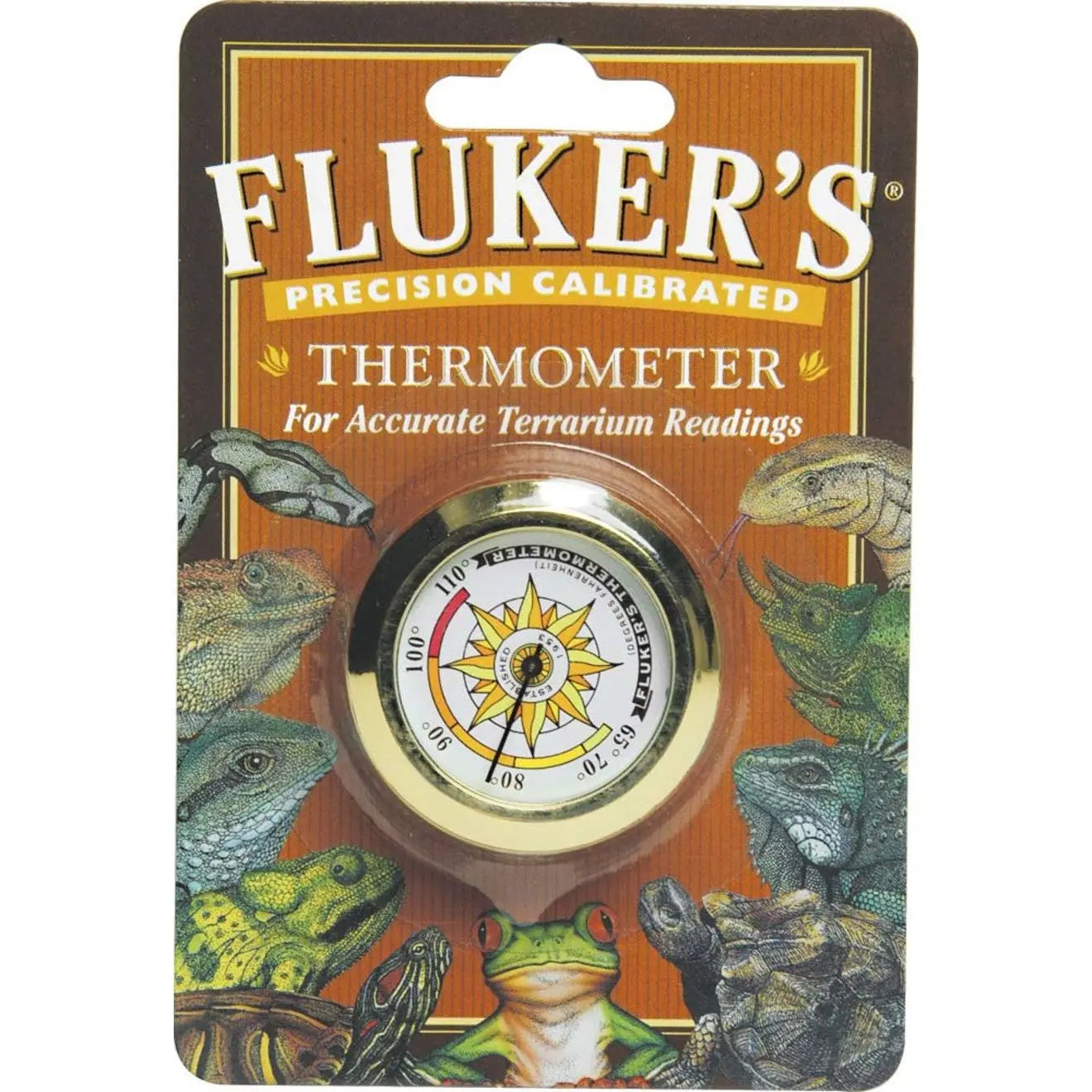 Fluker's Precision Calibrated Round Thermometer Beige 1ea Fluker's