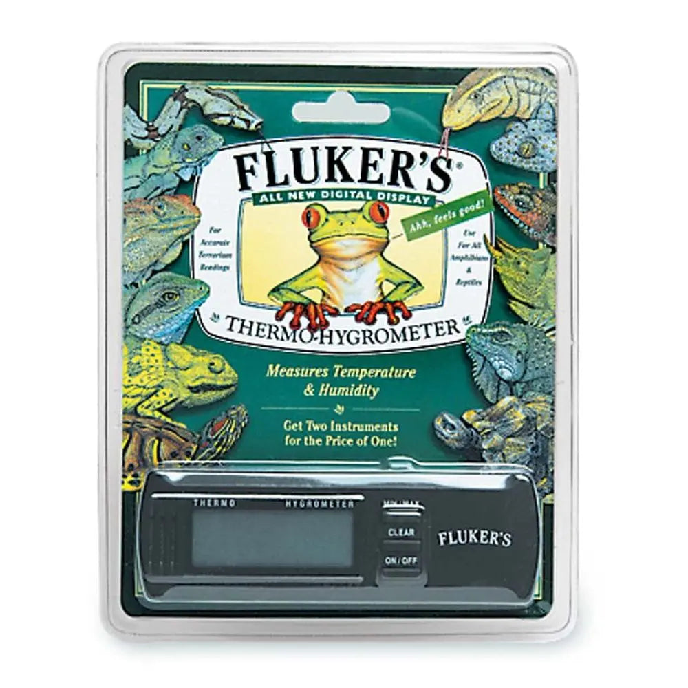 Fluker's Digital Thermo-Hygrometer Black 1ea Fluker's