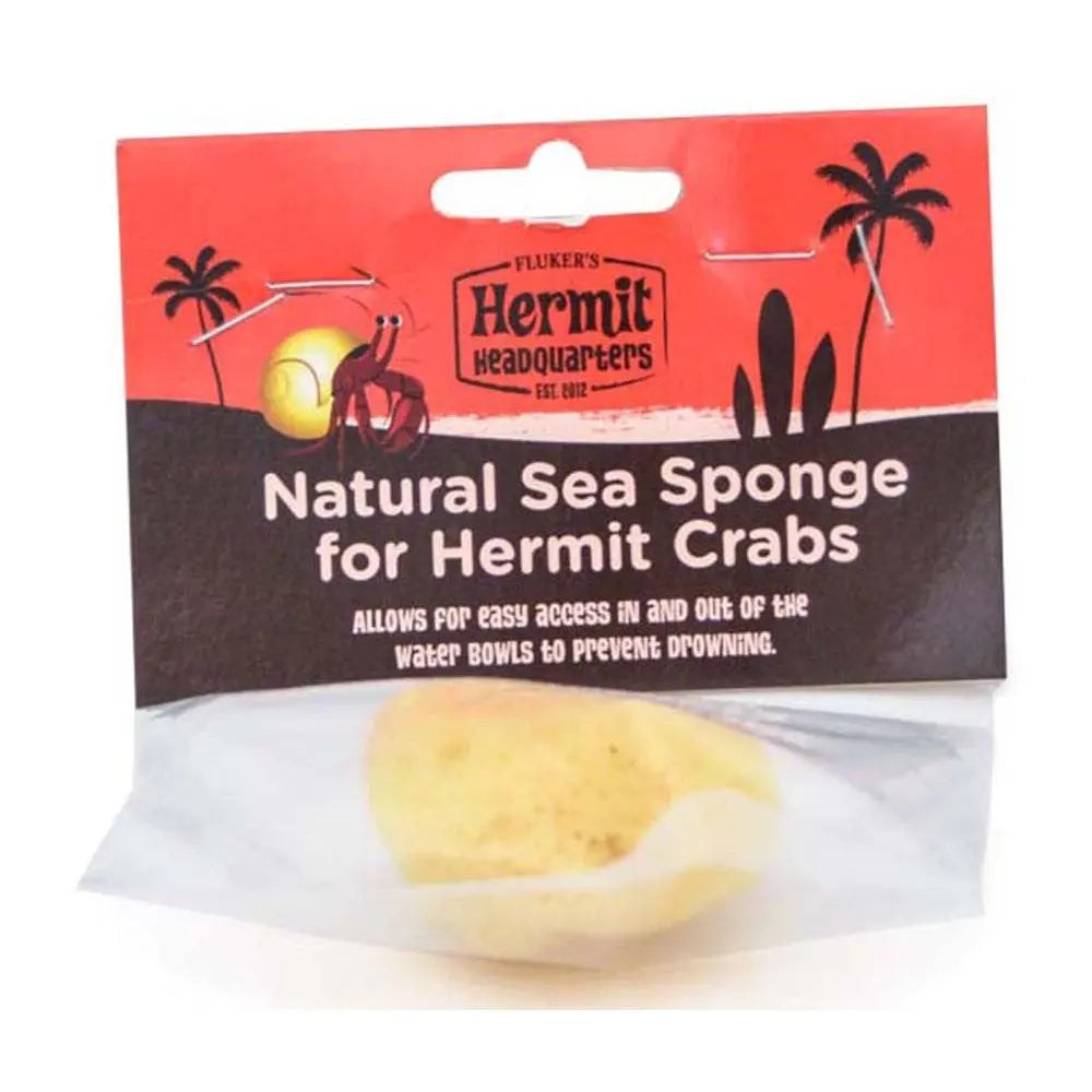 Fluker's Hermit Crab Natural Sea Sponge Yellow 1ea Fluker's