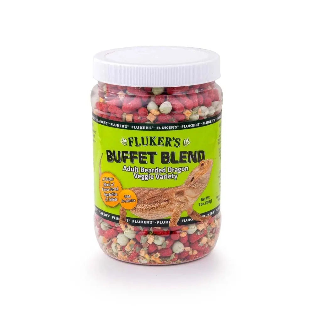 Fluker's Buffet Blend Adult Bearded Dragon Veggie Variety Freeze Dried Food 1ea/7 oz Fluker's