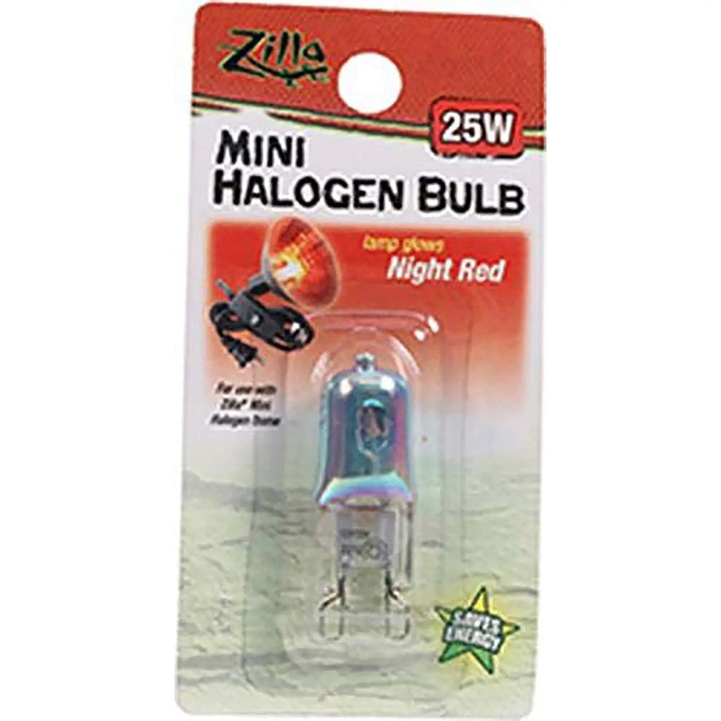 Zilla Light & Heat Mini Halogen Bulbs Night Red 1ea/25 W Zilla