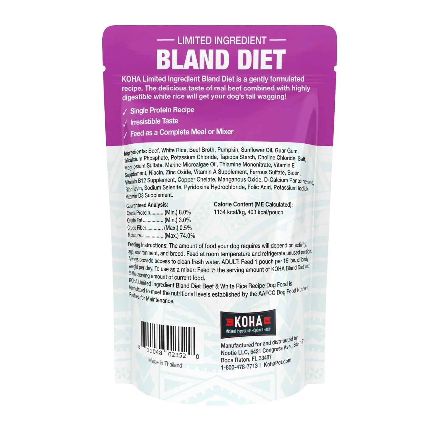 Koha Dog Bland Diet Beef Rice 12.5oz. (Case of 6) Koha