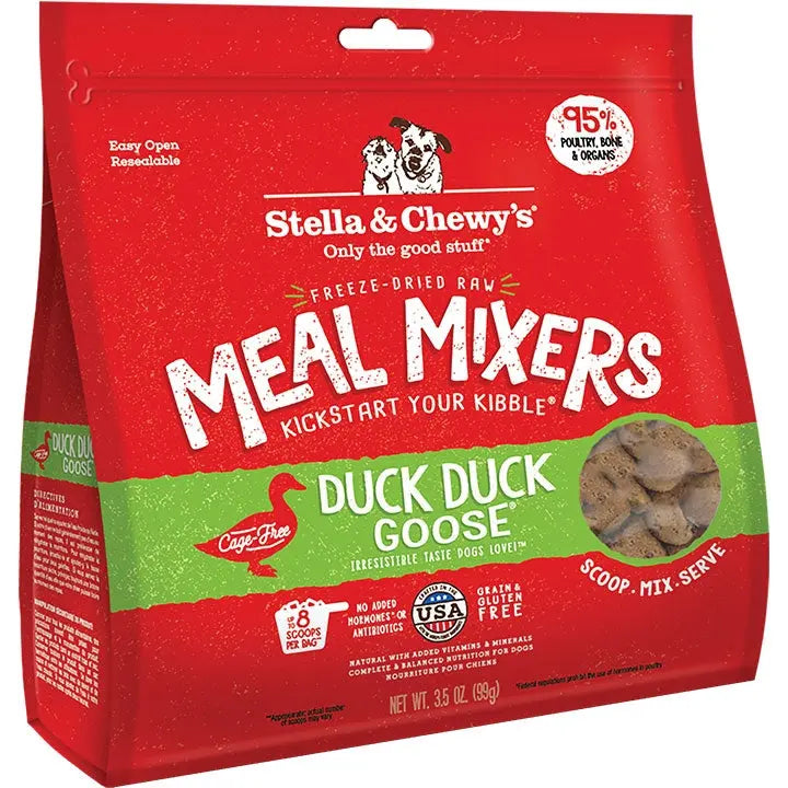 Stella And Chewys Dog Freeze-Dried Mixer Duck Goose 18oz. Stella & Chewys