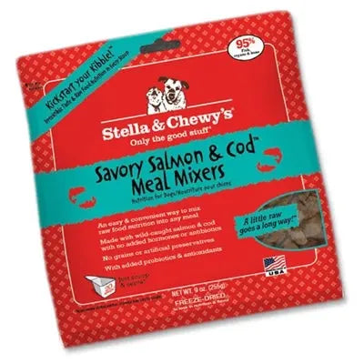 Stella And Chewys Dog Freeze-Dried Salmon And Cod Mixers 8oz. Stella & Chewys
