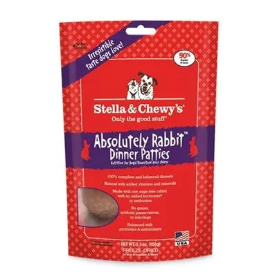 Stella And Chewys Freeze Dried Dog Food- Rabbit Dinner Patties 5.5 oz. Stella & Chewys