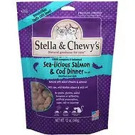 Stella and Chewys Cat Freeze Dried Sea-Licious Salmon and Cod Dinner 3.5oz. Stella & Chewys
