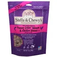 Stella and Chewys Cat Freeze Dried Yummy Lickin Salmon and Chicken Dinner 8oz. Stella & Chewys