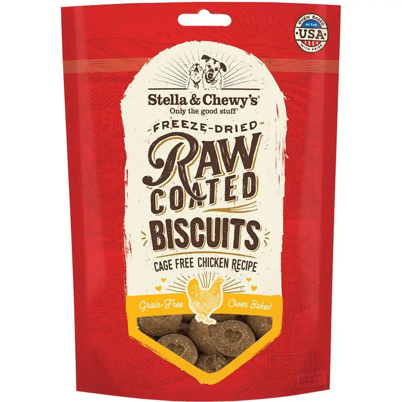 Stella And Chewys Dog Raw Coated Biscuits Chicken 9oz. Stella & Chewys