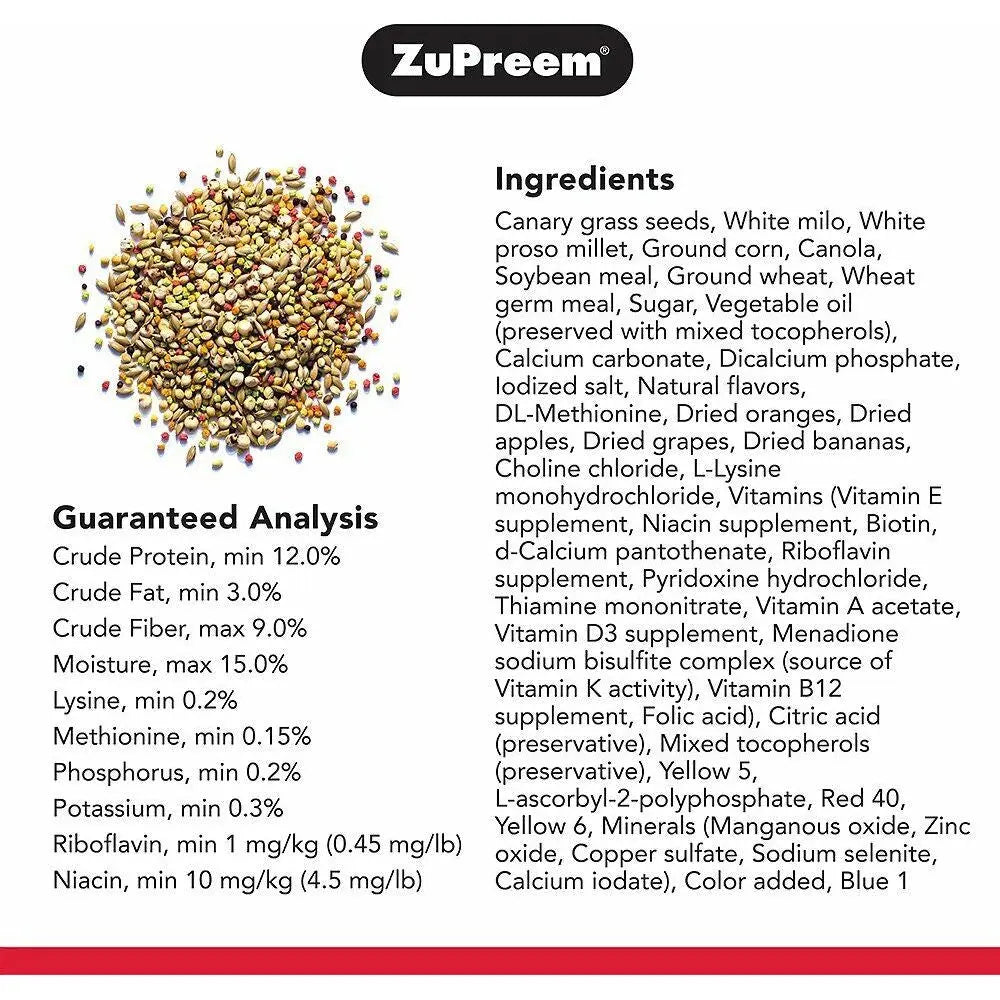 ZuPreem Sensible Seed Bird Food Small Birds 1ea/2 lb Discontinued
