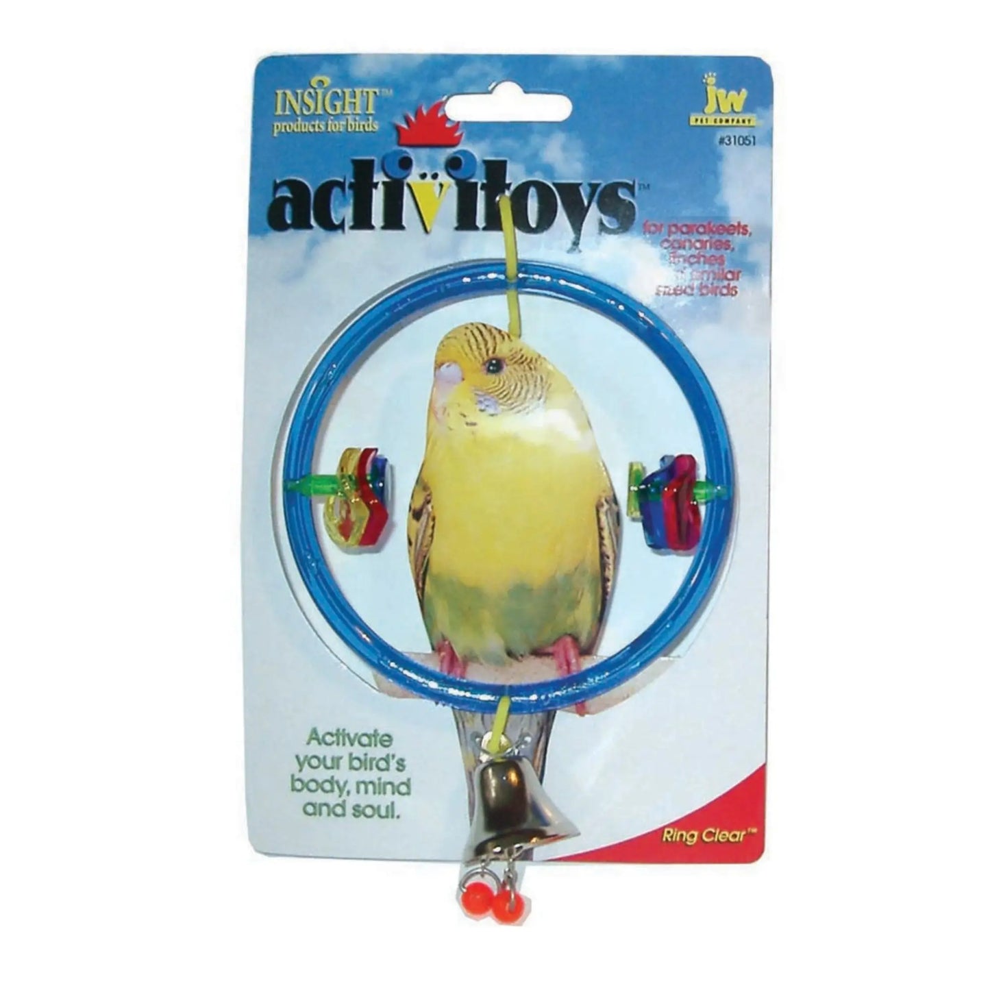 JW Pet ActiviToy Ring Clear Bird Toy Multi-Color 1ea/SM/MD JW Products