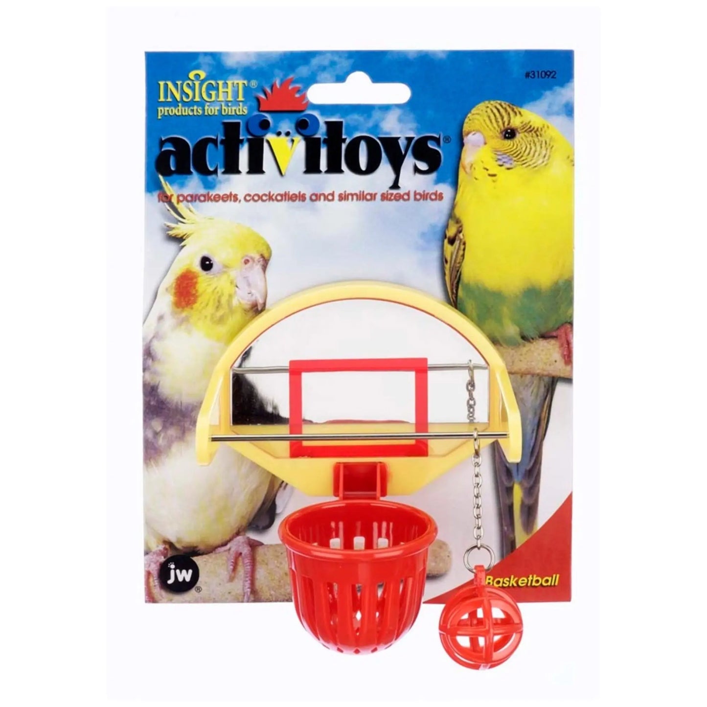 JW Pet ActiviToy Birdie Basketball Bird Toy Multi-Color 1ea/SM/MD JW Products