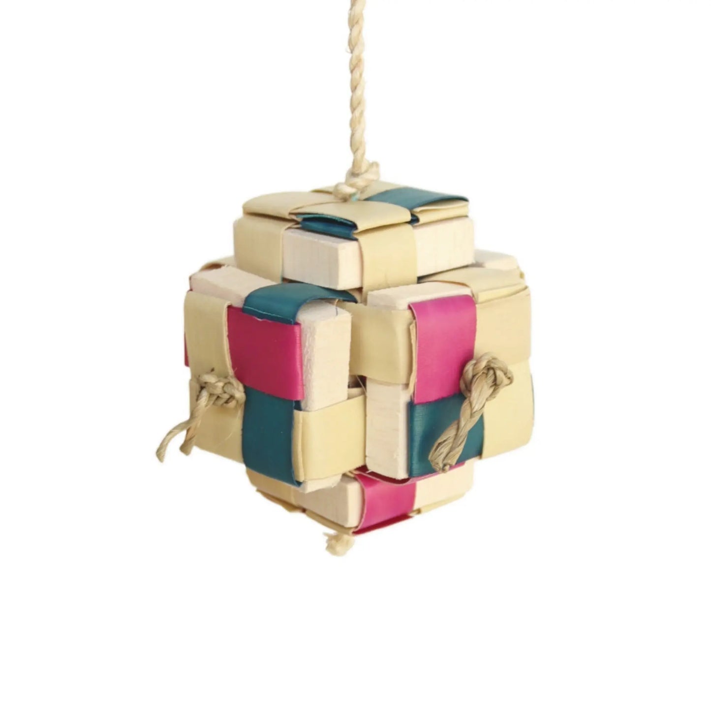 A & E Cages Happy Beaks Pixel Cube Medium Bird Toy 1ea A & E Cages