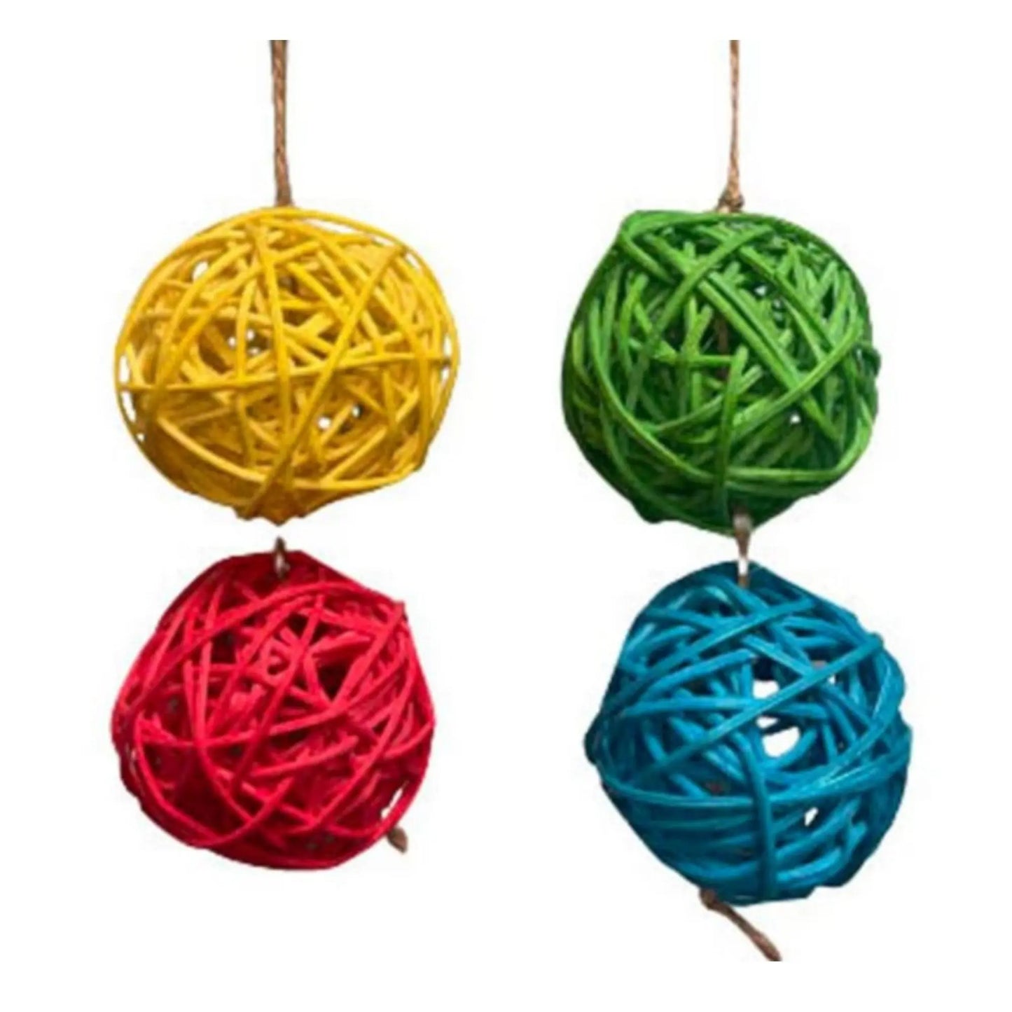 A & E Cages Nibbles Vine Ball on String Small Animal Chew Toy 1ea/One Size A & E Cages