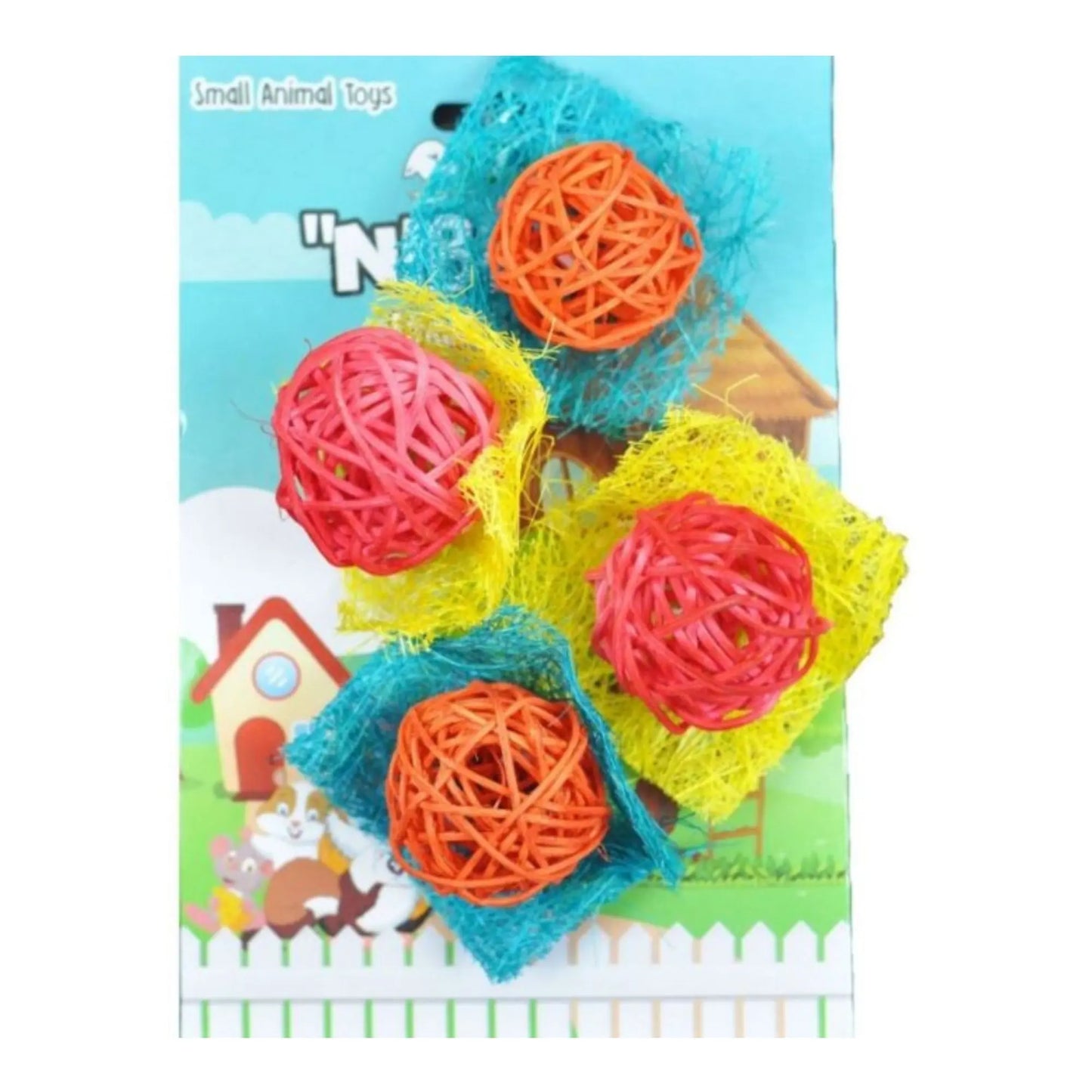 A &E Cages Nibbles Small Animal Loofah Chew Toy Bon Bons; 1ea A & E Cages