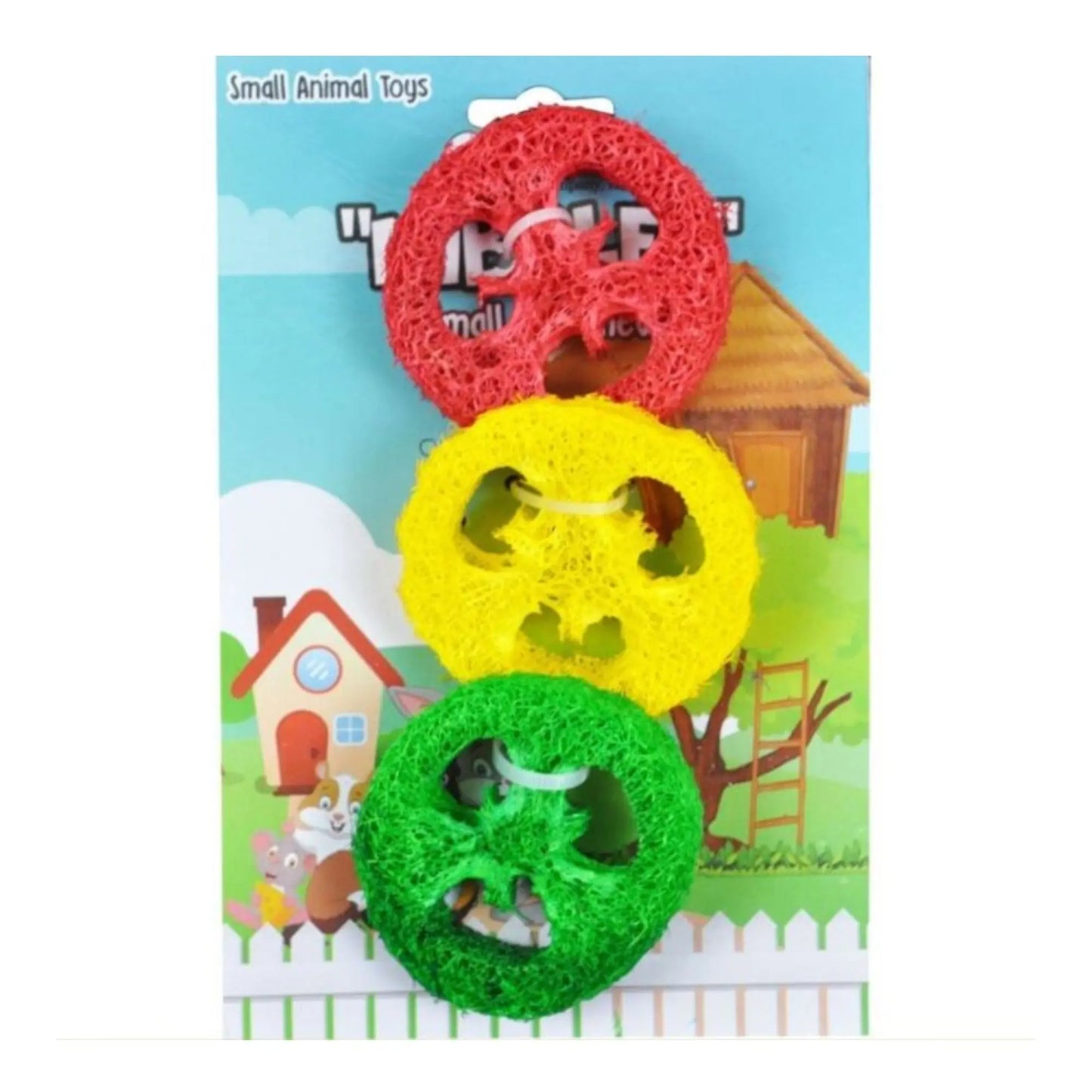 A &E Cages Nibbles Small Animal Loofah Chew Toy Slices; 1ea A & E Cages