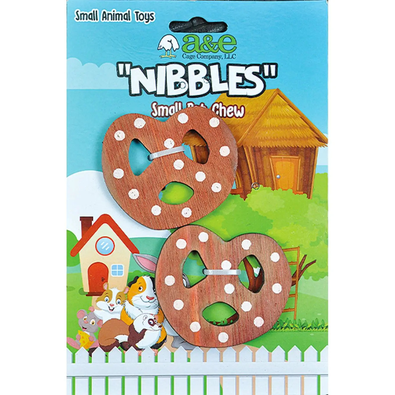 A &E Cages Wooden Pretzels Small Animal Chew Toy 1ea A & E Cages