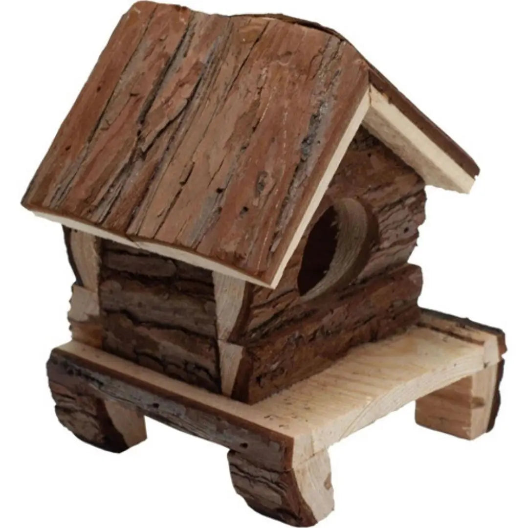 A E Cages Nibbles Log Cabin Small Animal Hut Deluxe Brown; 1ea-6In X 4.5In X 4.5 in A & E Cages