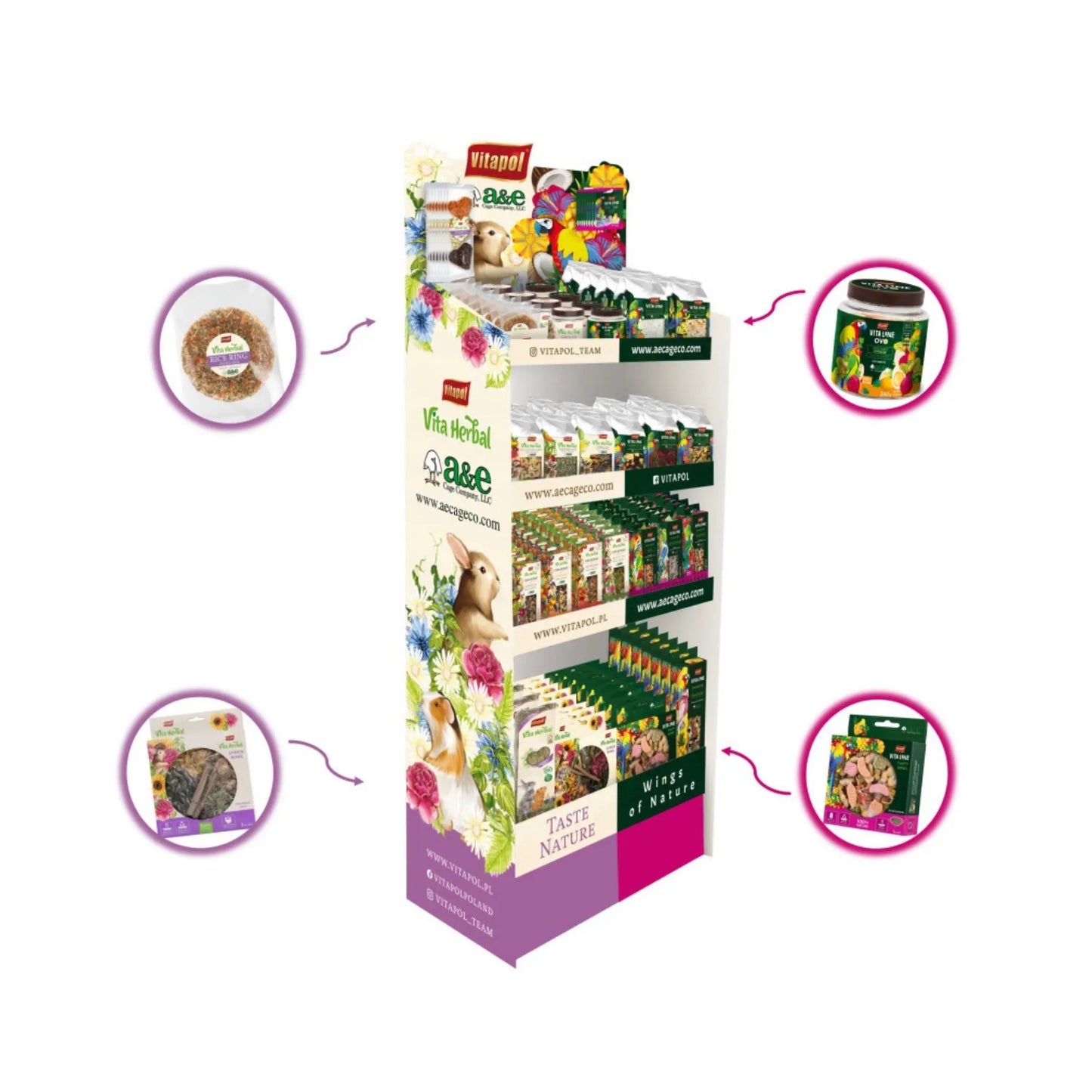 A & E Cages Vitapol Vita Herbal 50/50 Shipper 1ea/109Pc A & E Cages