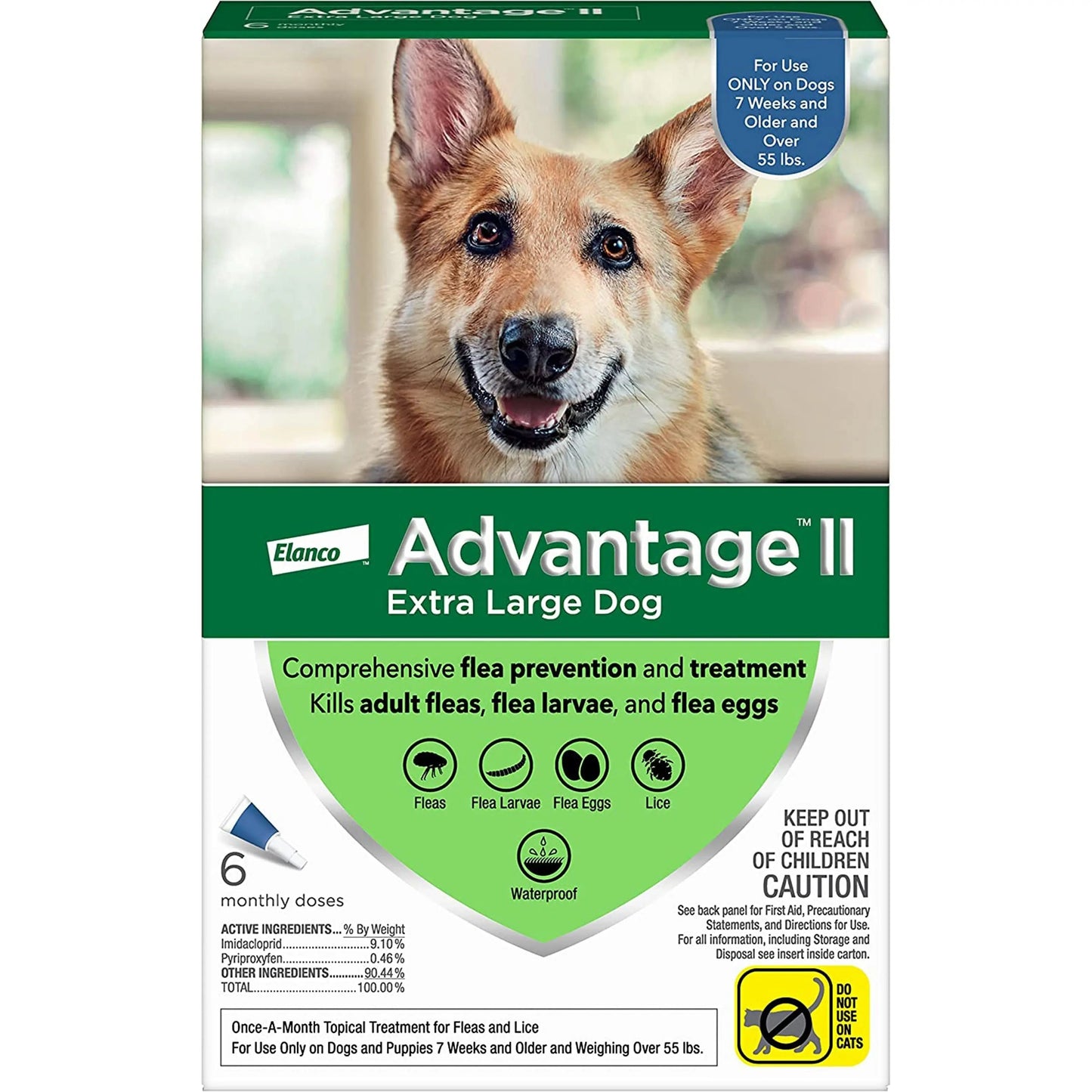 Advantage Ii Dog Extra Large Blue 6-Pack Bayer