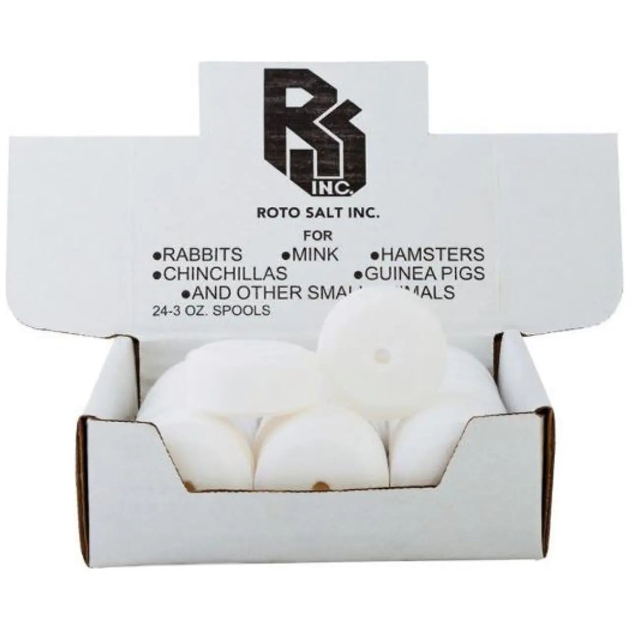 Salt Spool Display Plain White 24 Pc Roto Salt