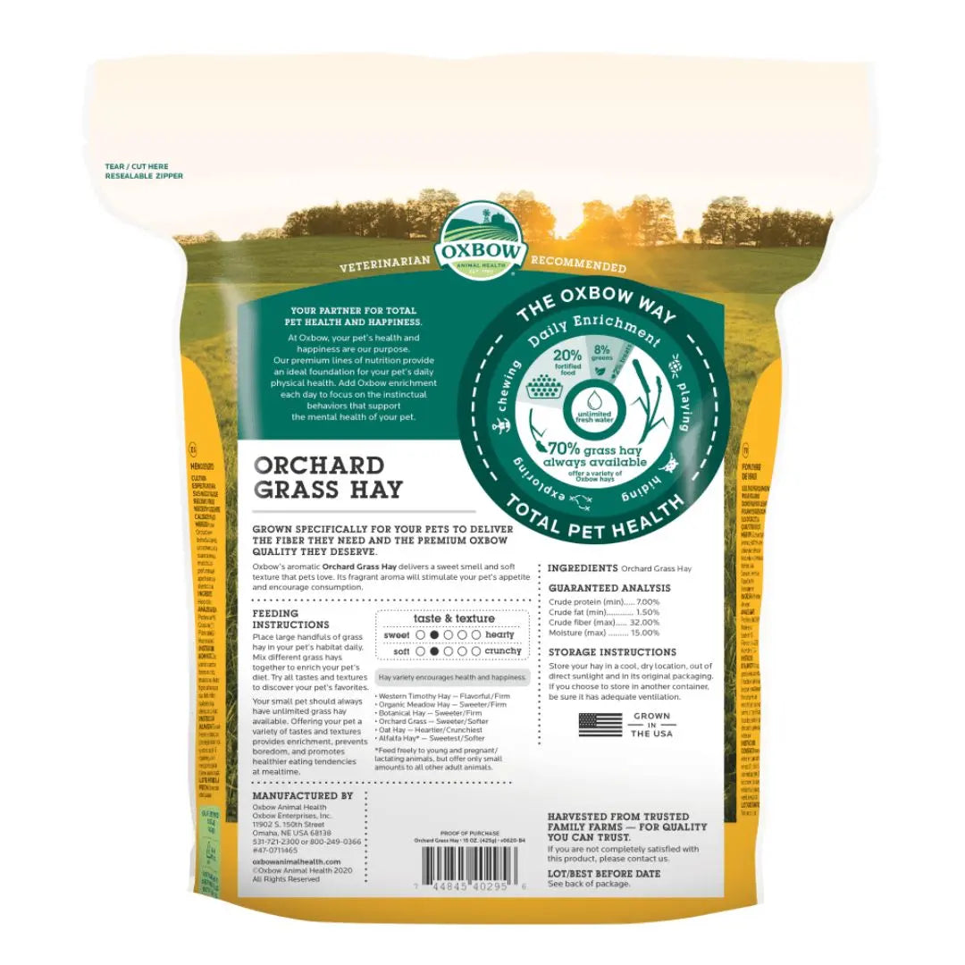 Oxbow Animal Health Orchard Grass Hay 1ea/15 oz Oxbow
