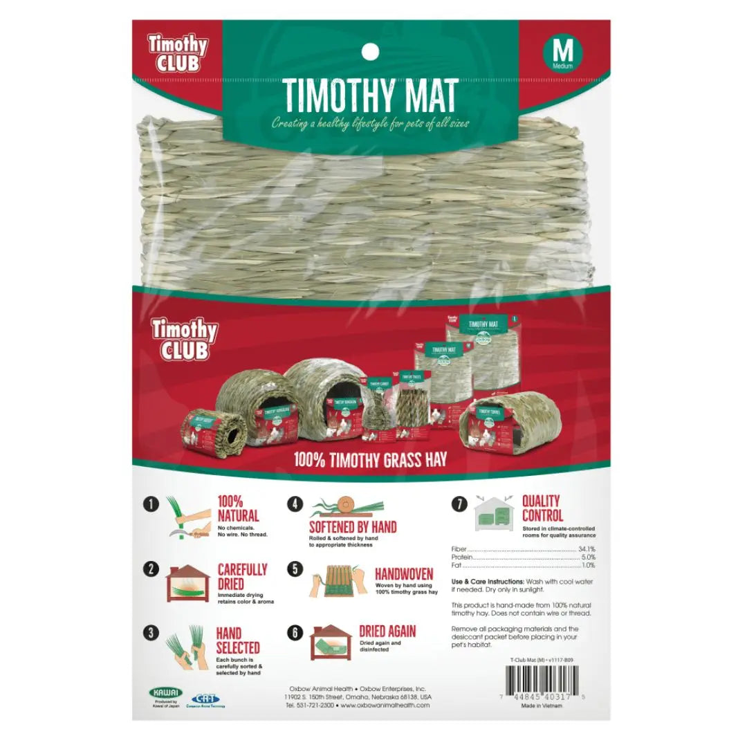 Oxbow Animal Health Timothy CLUB Timothy Hay Small Animal Mat 1ea/MD Oxbow
