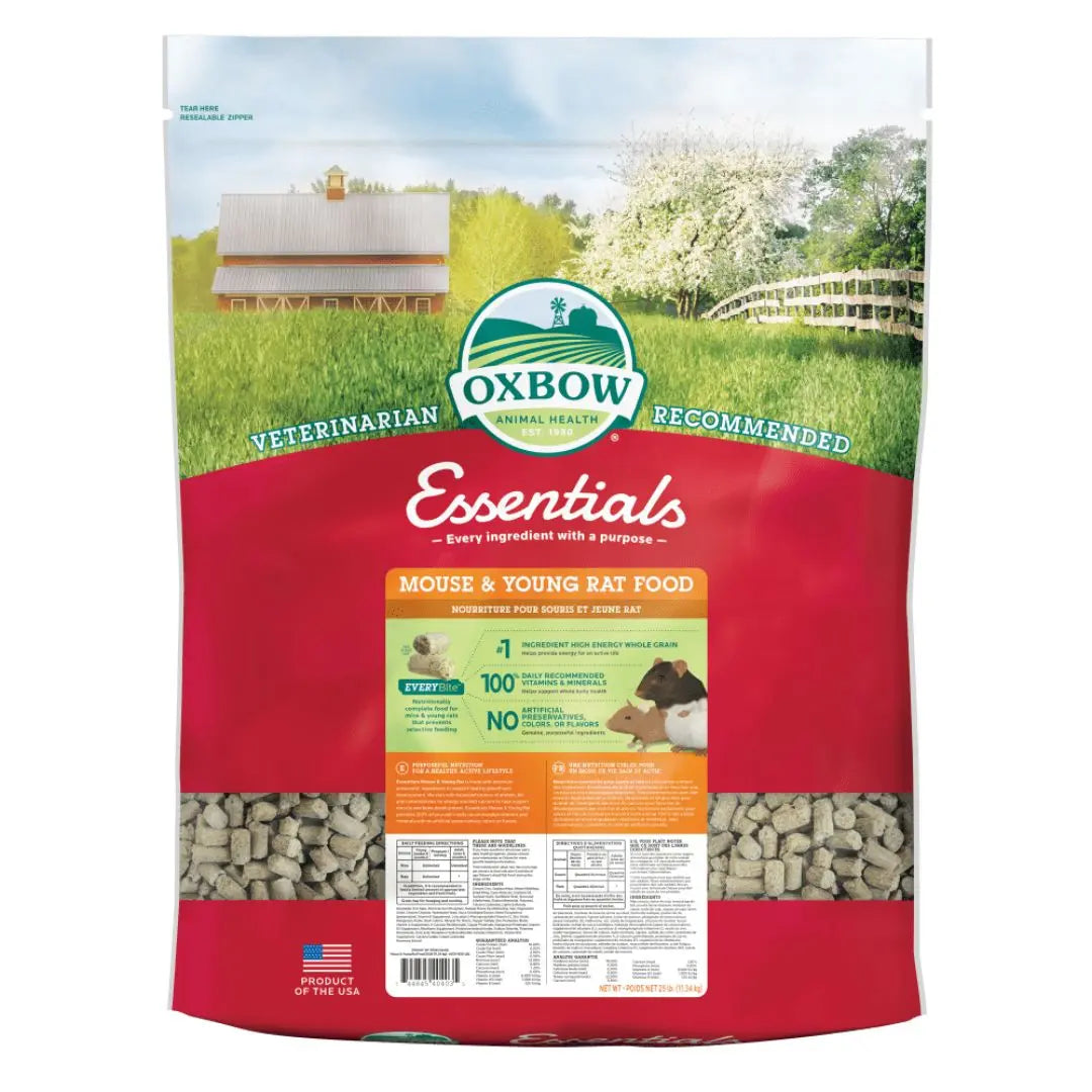Oxbow Animal Health Essentials Mouse & Young Rat Food 1ea/25 lb Discontinued