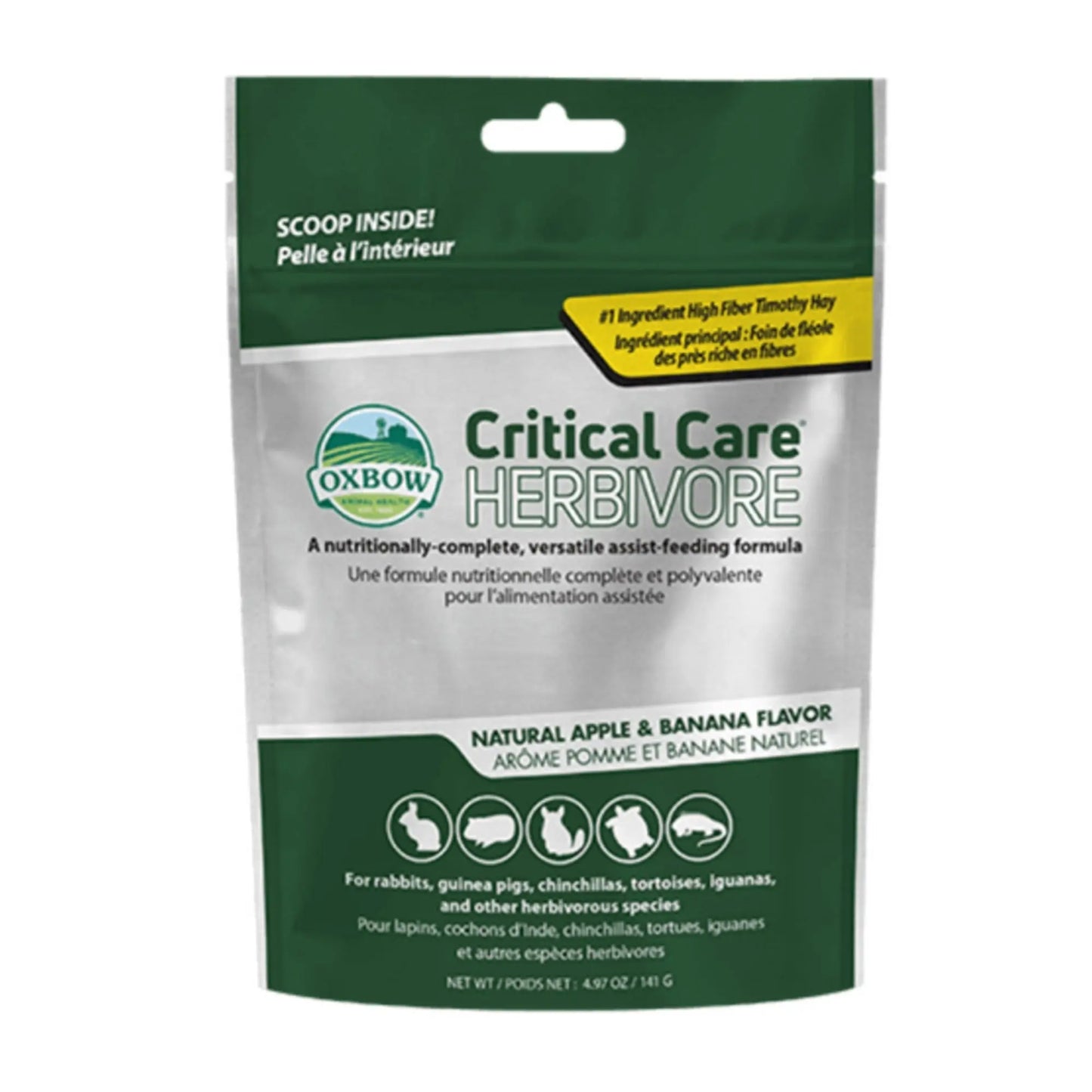 Oxbow Animal Health Critical Care Herbivore Feeding Formula Apple Banana, 1ea/4.97 oz Oxbow