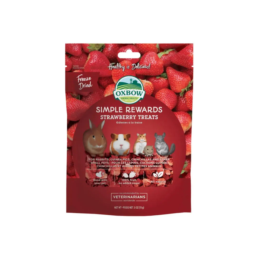 Oxbow Animal Health Simple Rewards Freeze Dried Strawberry Small Animal Treats 1ea/.5 oz Oxbow