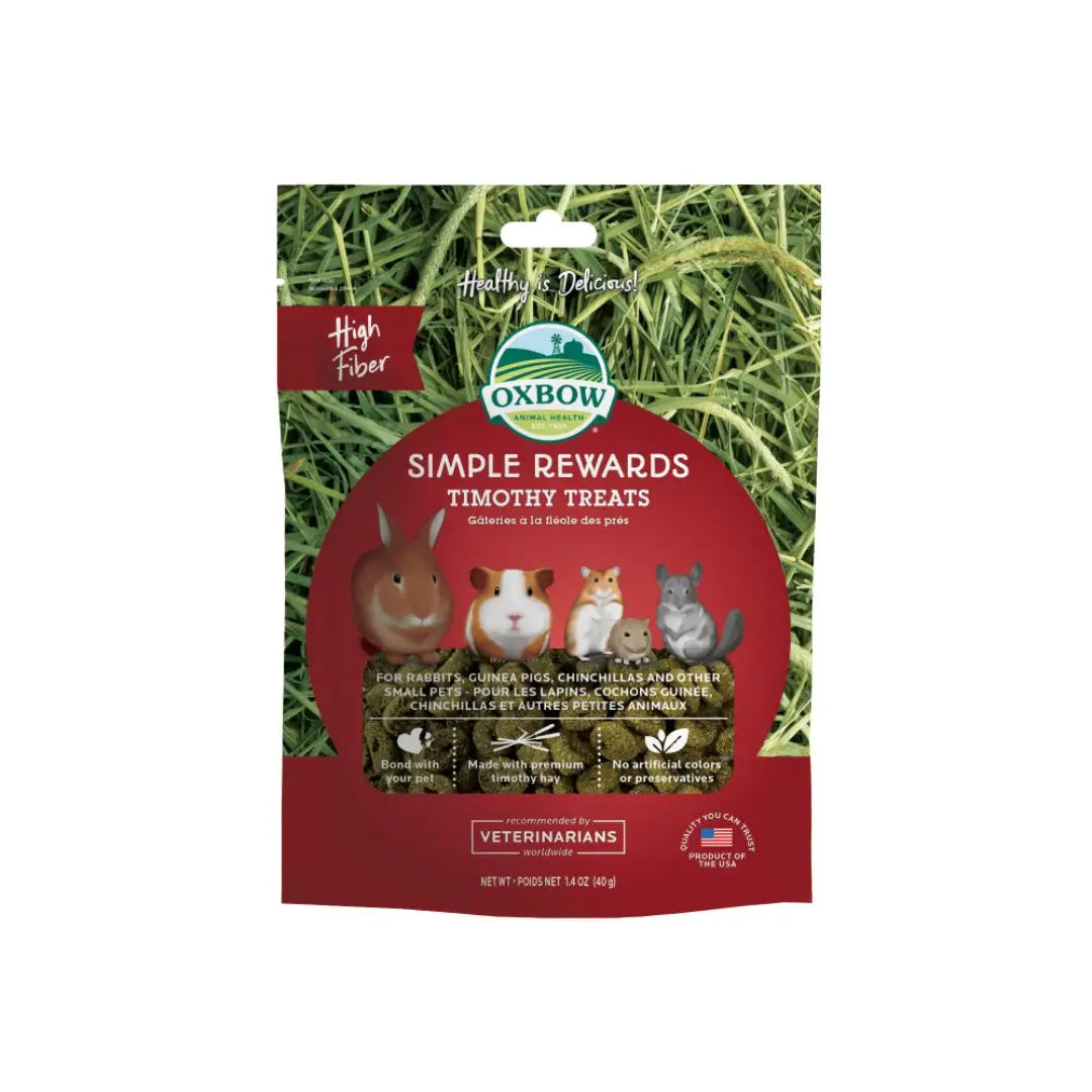 Oxbow Animal Health Simple Rewards High Fiber Timothy Small Animal Treats 1ea/1.4 oz Oxbow