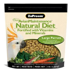 ZuPreem Natural Bird Food Large Parrots 1ea/3 lb Discontinued