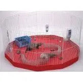Marshall Pet Products Small Animal Play Pen Mat Red 1ea/11 Panel Marshall Pet Products