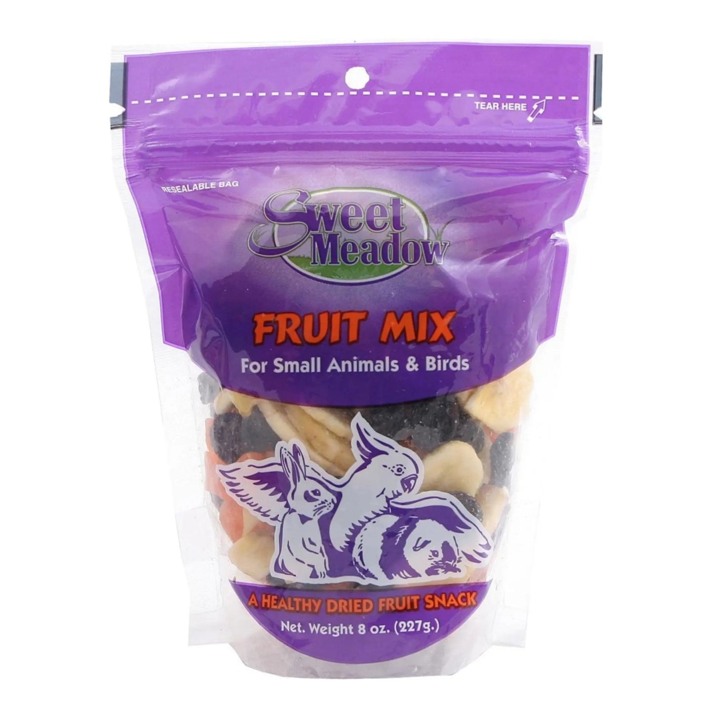Sweet Meadow Farm Fruit Mix Treat for Small Animals 1ea/8oz. Sweet Meadow Farms