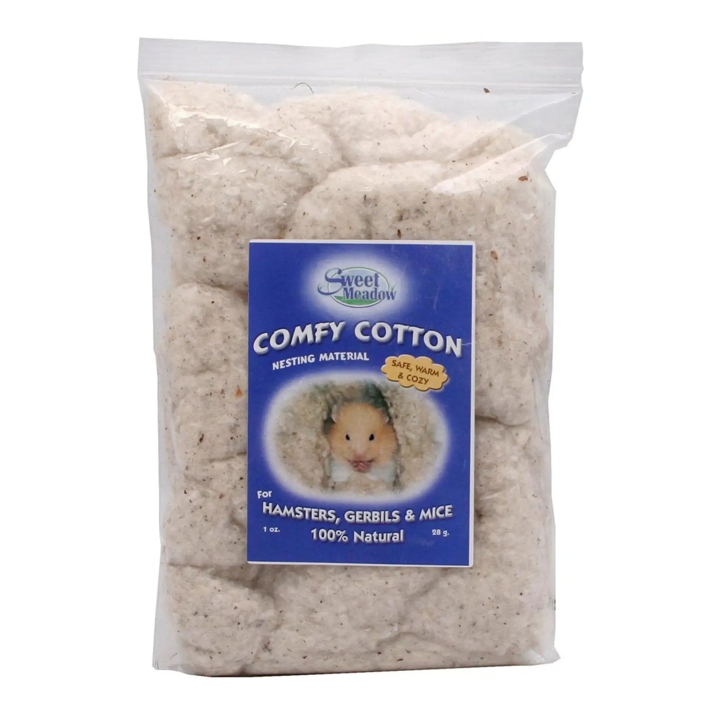Sweet Meadow Farm Comfy Cotton Small Pet Nesting Material White, 1ea/1oz. Sweet Meadow Farms