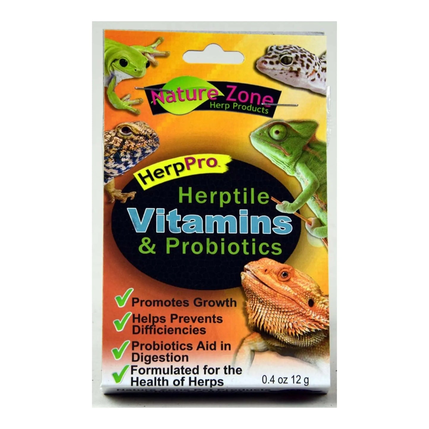 Nature Zone Herptile Vitamins and Probiotics Supplement 1ea/0.4oz. Nature Zone