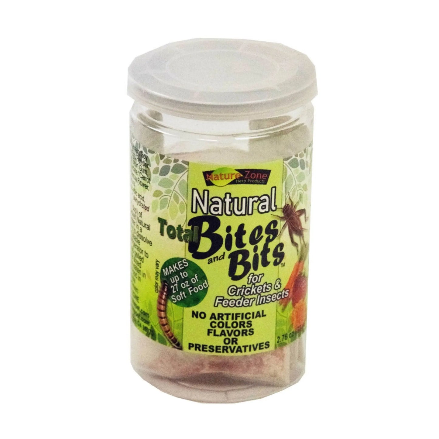 Nature Zone Natural Total Bites & Bits for Crickets & Feeder insects 1ea/2.76oz. Nature Zone
