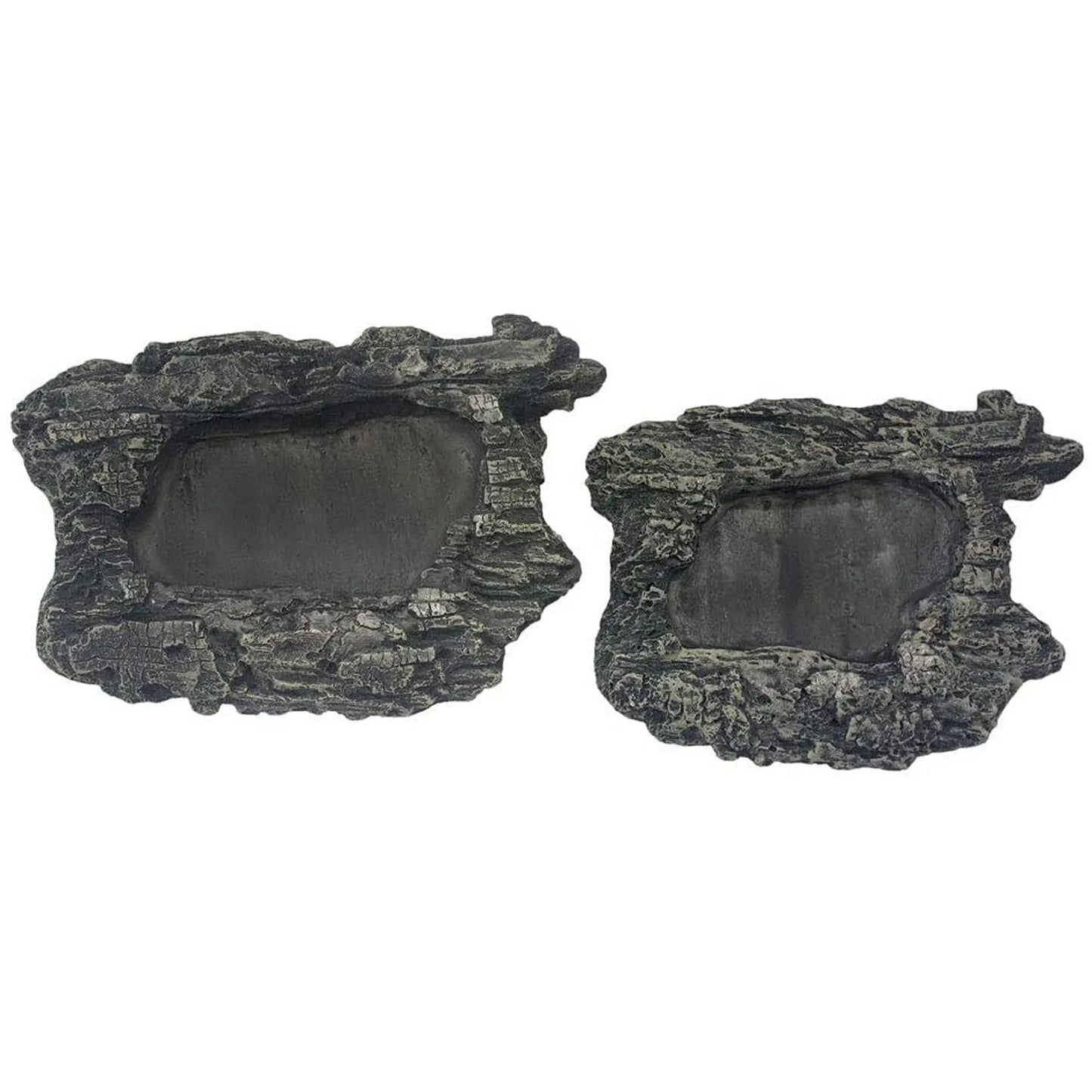 Komodo Habitat Rock Bowl Black/Tan 1ea/LG Komodo