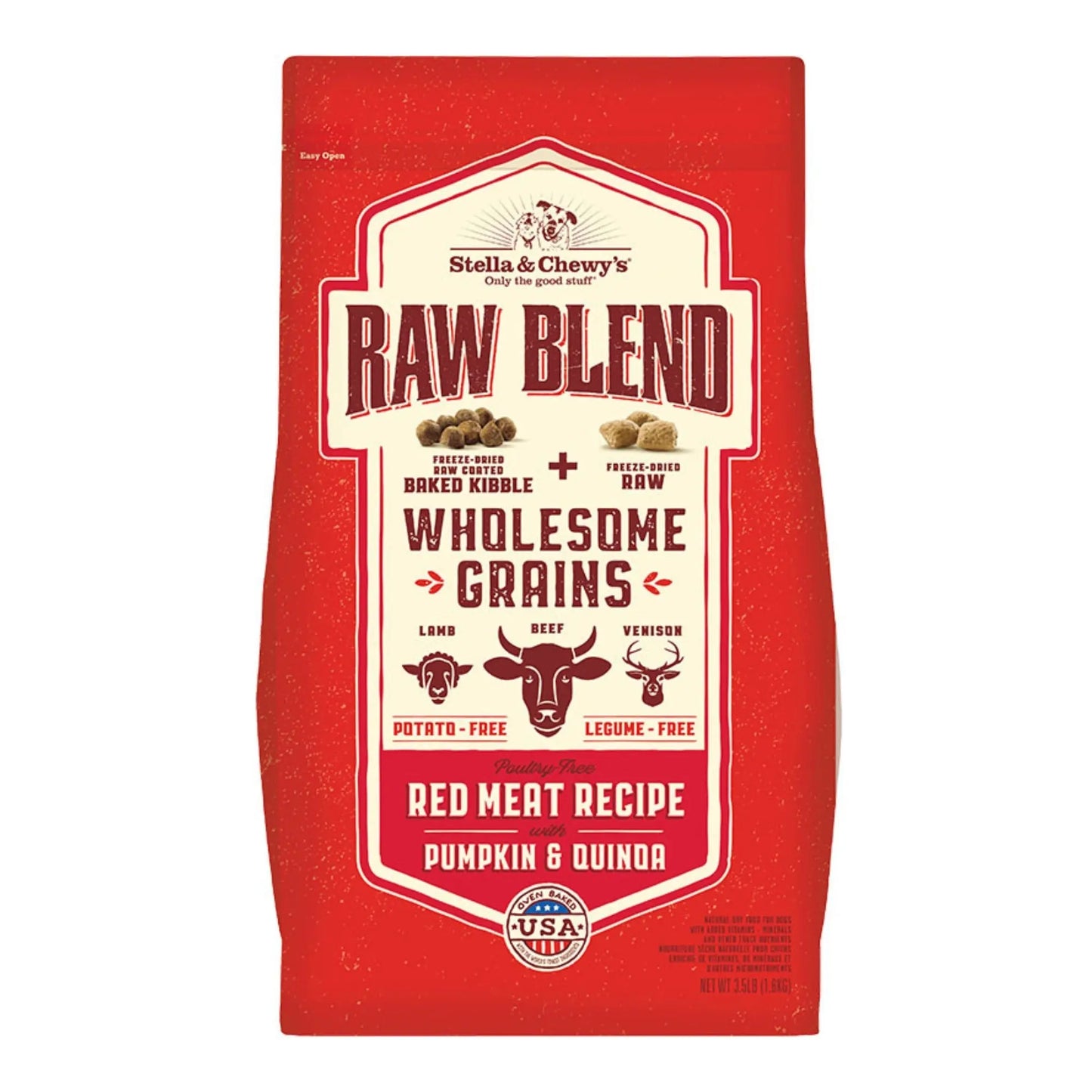 Stella & Chewy's Dog Raw Blend Wholesome Red Meat 3.5Lb Stella & Chewys