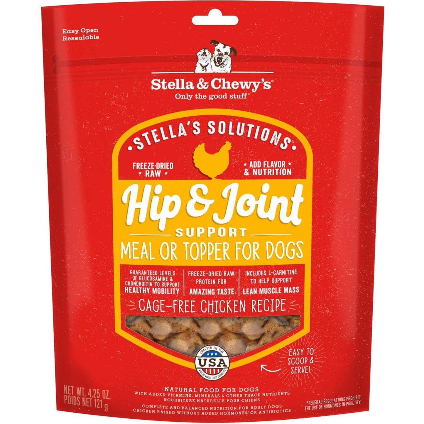 Stella and Chewys Dog Solutions Hip and Joint Support Chicken 4.25oz. Stella & Chewys